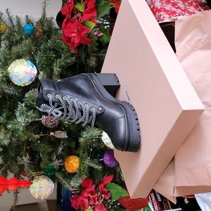 Miu miu leather ankle boots